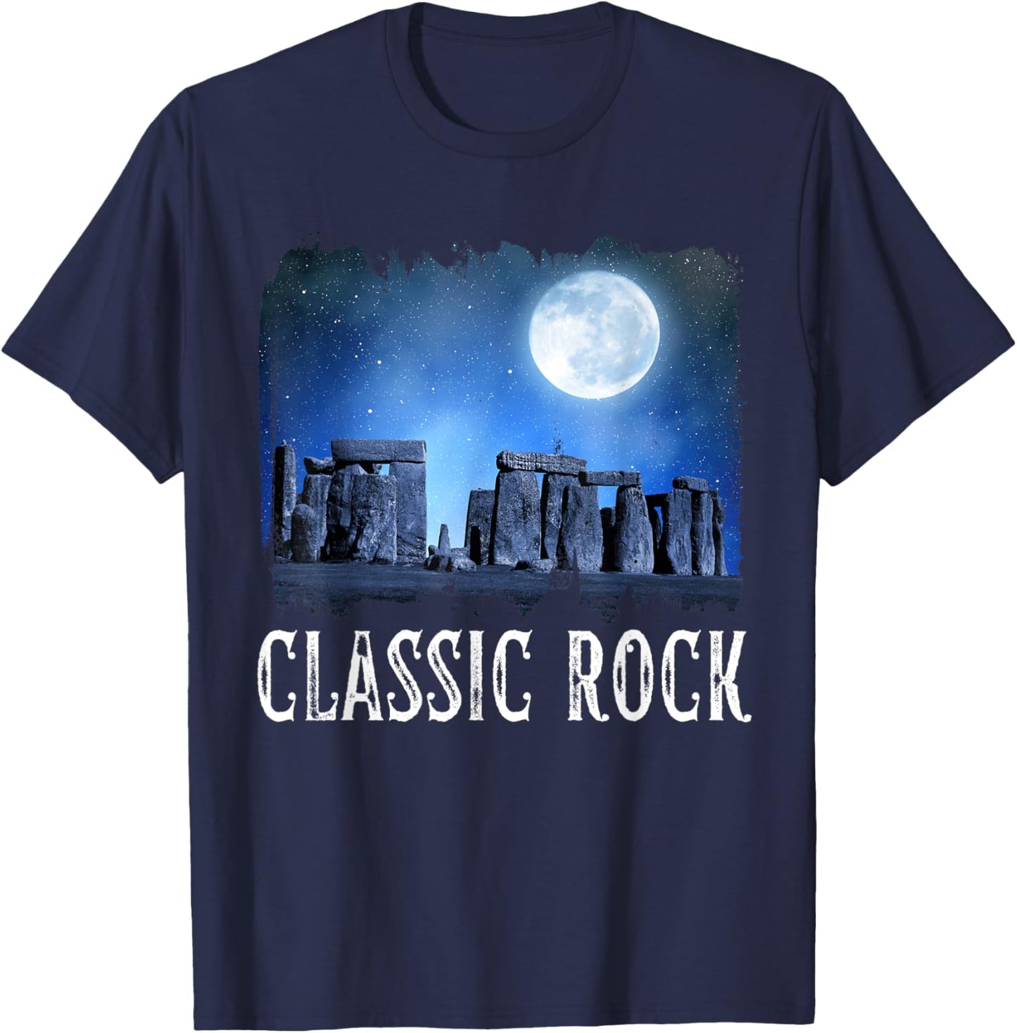 Stonehenge At Night / Stonehenge T-Shirt - T-Shirt | Navy
