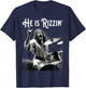 Funny Rizz He is Rizzin Jesus Drumming T-Shirt - T-Shirt | Navy