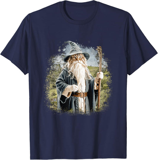 Cat Magician - Cat Lover Kitten Owner Kitty T-Shirt - T-Shirt | Navy