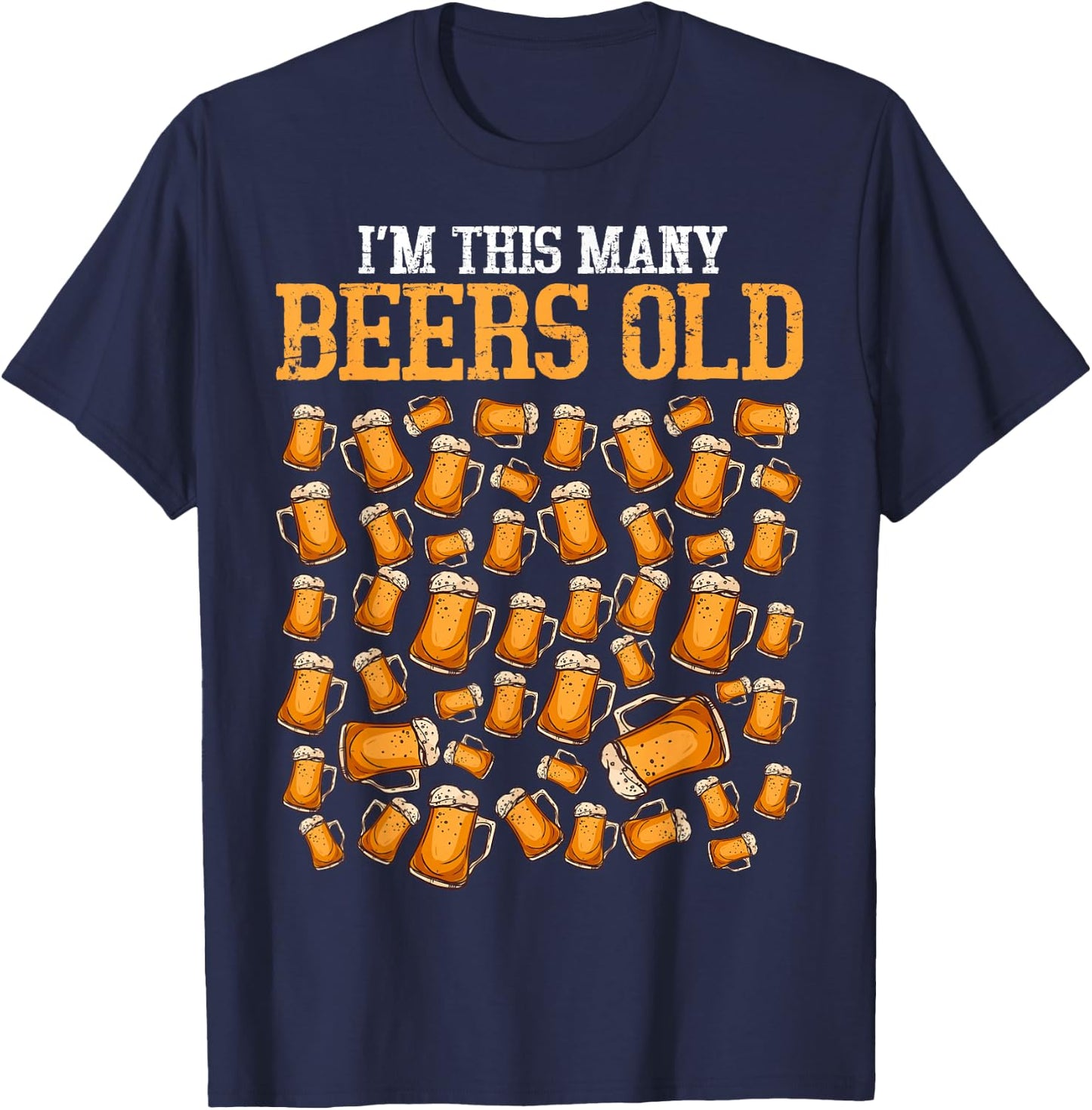Funny 50 Year Old Beer Drinking Gag Gift 50th Birthday T-Shirt - T-Shirt | Navy