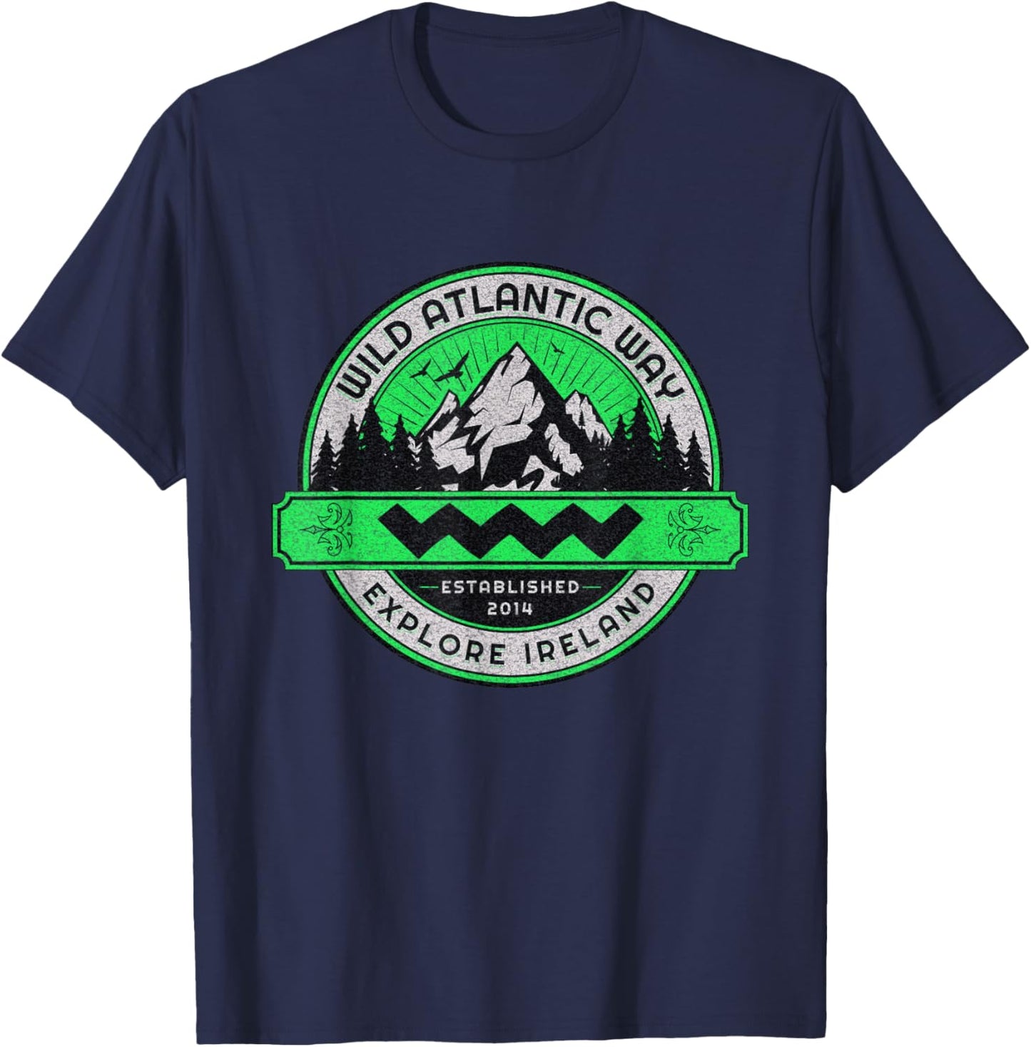 The wild Atlantic way ireland coastal route wome T-Shirt - T-Shirt | Navy