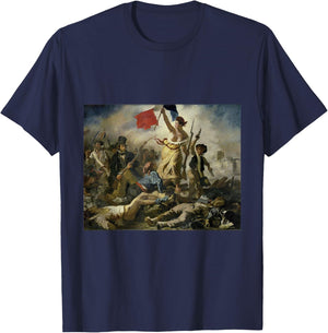 Eugene Delacroix - Liberty Leading the People T-Shirt - T-Shirt | Navy