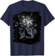 Celestial Wolf Constellations, Cosmic Space Wolves Galaxy T-Shirt - T-Shirt | Navy