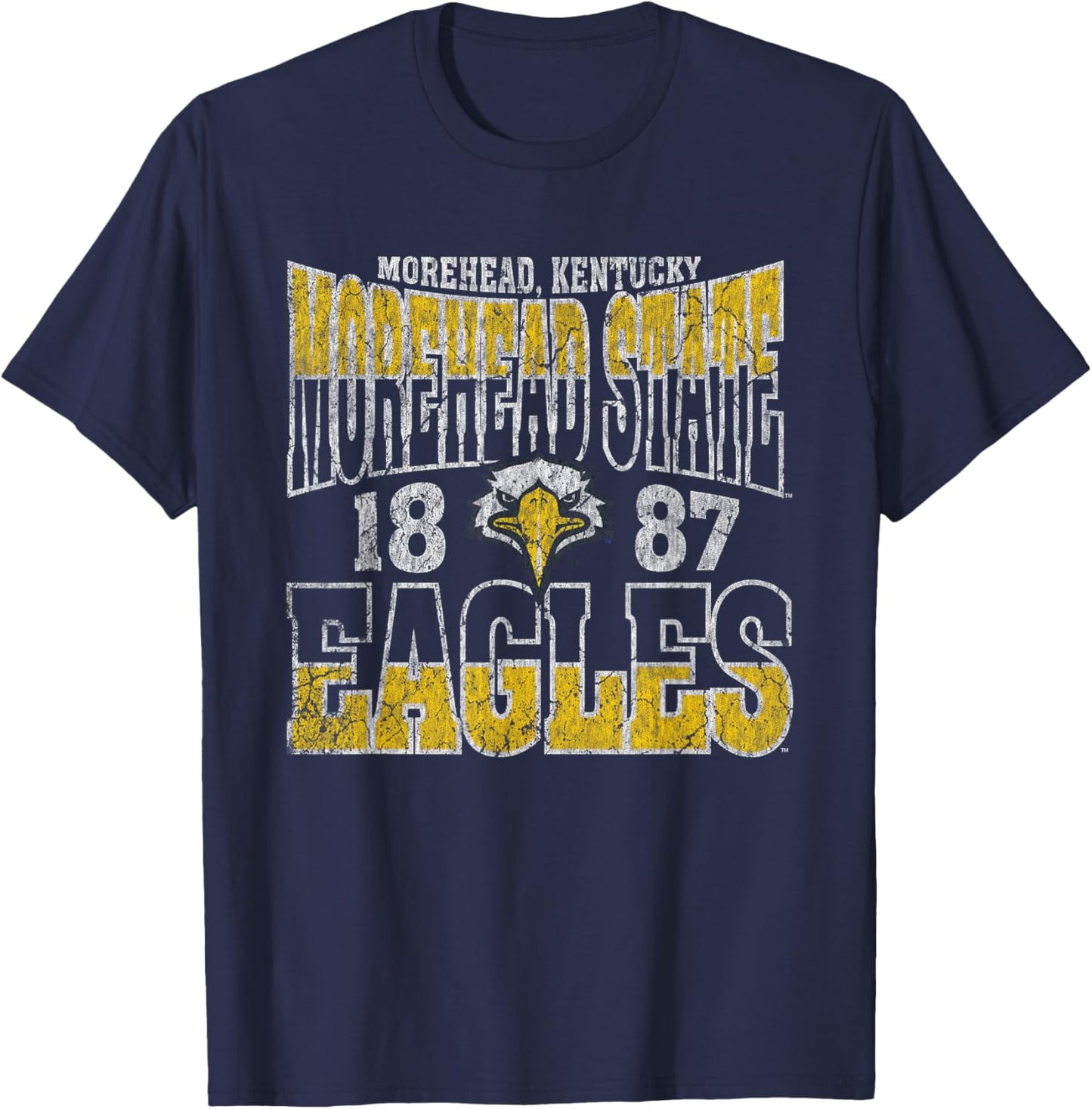 Morehead State Eagles Vintage Scroll Royal Blue T-Shirt - T-Shirt | Navy