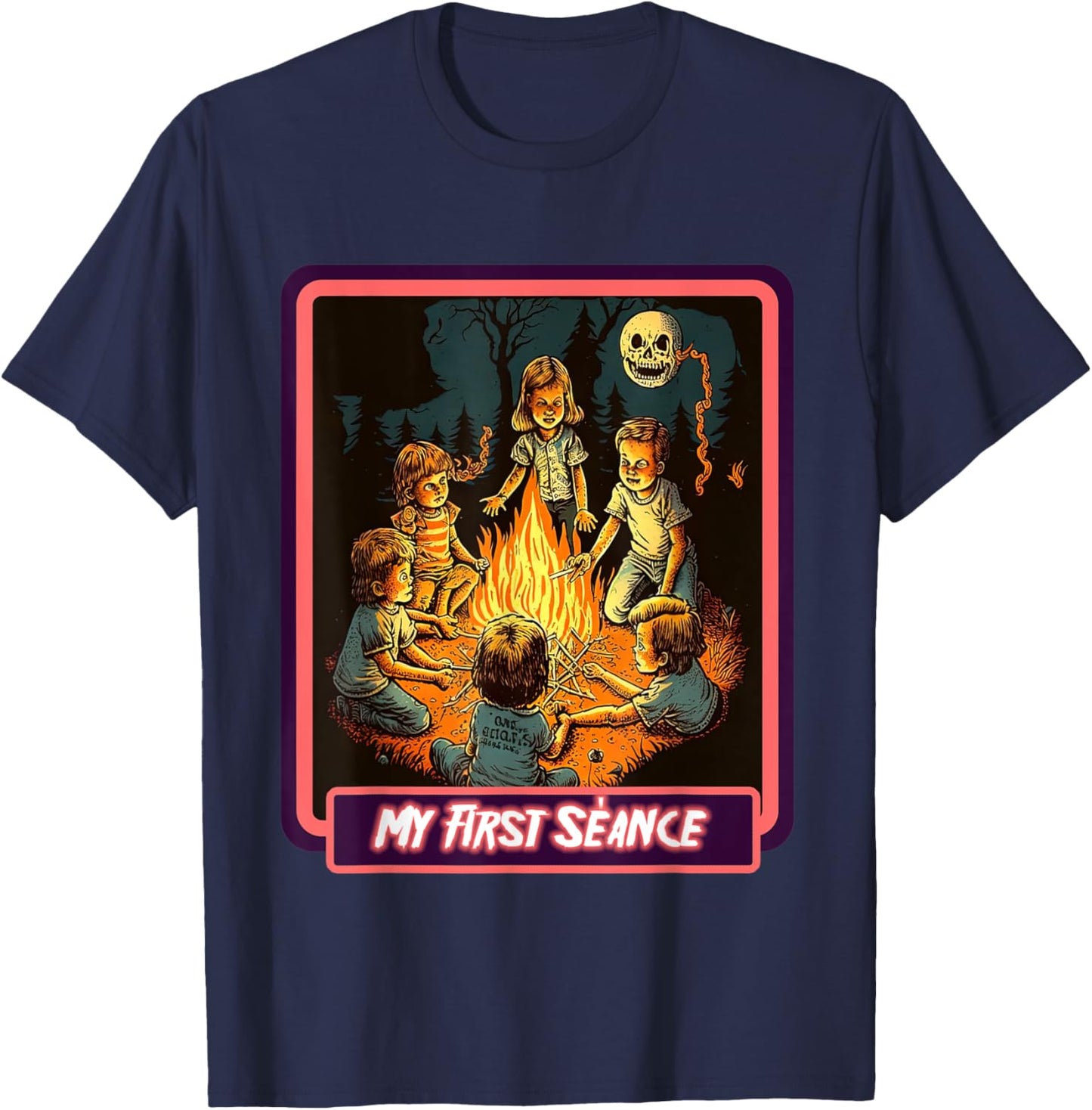 "My First Séance " Horror Scare Up Some Style T-Shirt - T-Shirt | Navy
