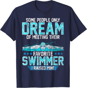 Swimming Parent Swimmer Mom Dad My Favorite Swim Meet T-Shirt - T-Shirt | Navy