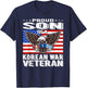 Proud Son Of Korean War Veteran - Military Vet's Child Gift T-Shirt - T-Shirt | Navy