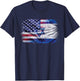 Israeli American Flag Pride Israel USA T-Shirt - T-Shirt | Navy
