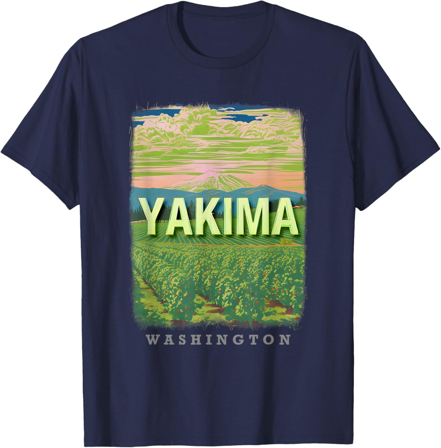 Yakima Washington WA Agricultural Abundance SD205 T-Shirt - T-Shirt | Navy