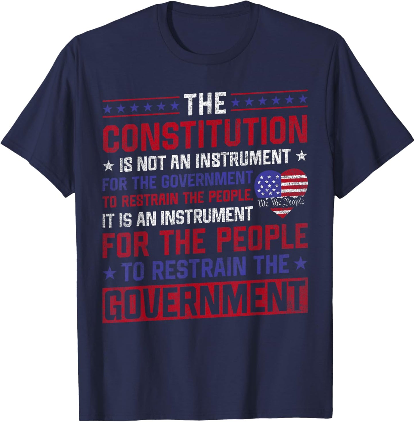 The Constitution is an Instrument - US Patriotic T-Shirt - T-Shirt | Navy
