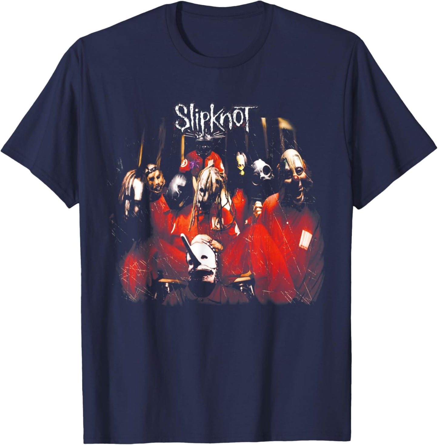 Slipknot Official Self Titled - Men's Black Small Short Sleeve T-Shirt - T-Shirt | Navy