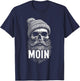 Totenkopf Mütze Bart T-Shirt - T-Shirt | Navy