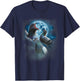 Funny Pigeon Shirt - Funny Pigeons Howling at the Moon T-Shirt - T-Shirt | Navy