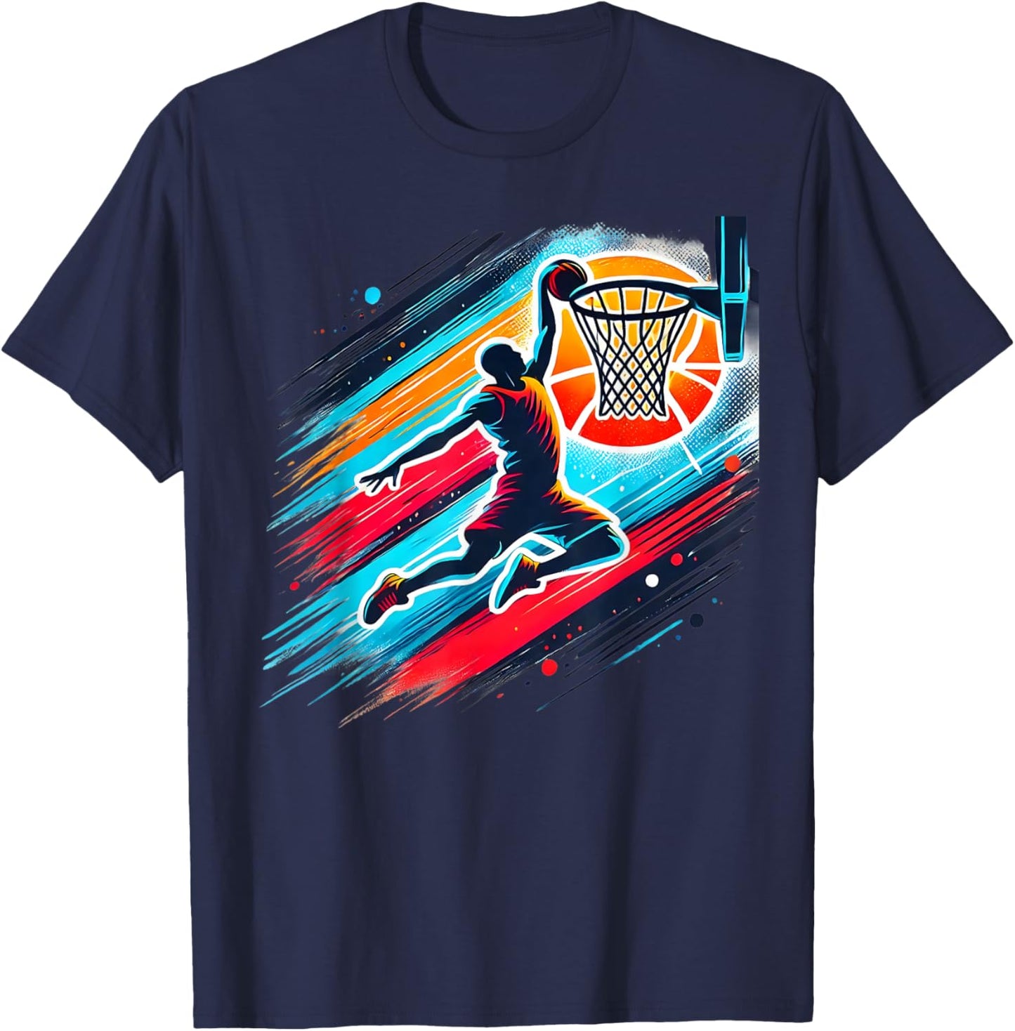 Cool Boys Basketball Shirts Men Kids Boys 10-12 12-14 Gifts T-Shirt - T-Shirt | Navy