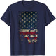 Trump American Flag Patriotic Jersey Politics USA T-Shirt - T-Shirt | Navy