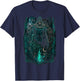 Occult Tarot Card, Gothic Wolf Design, Goth Dark Witchcraft T-Shirt - T-Shirt | Navy