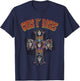 Guns N' Roses Official Cross Arch T-Shirt - T-Shirt | Navy