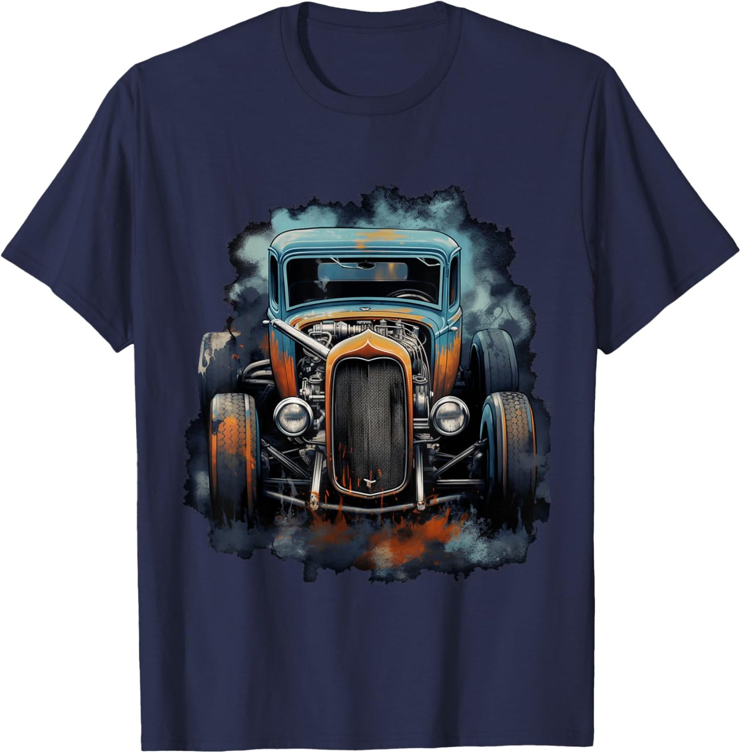 Rust Bucket Hot Rod Rat Rod Vintage Classic Car Men T-Shirt - T-Shirt | Navy