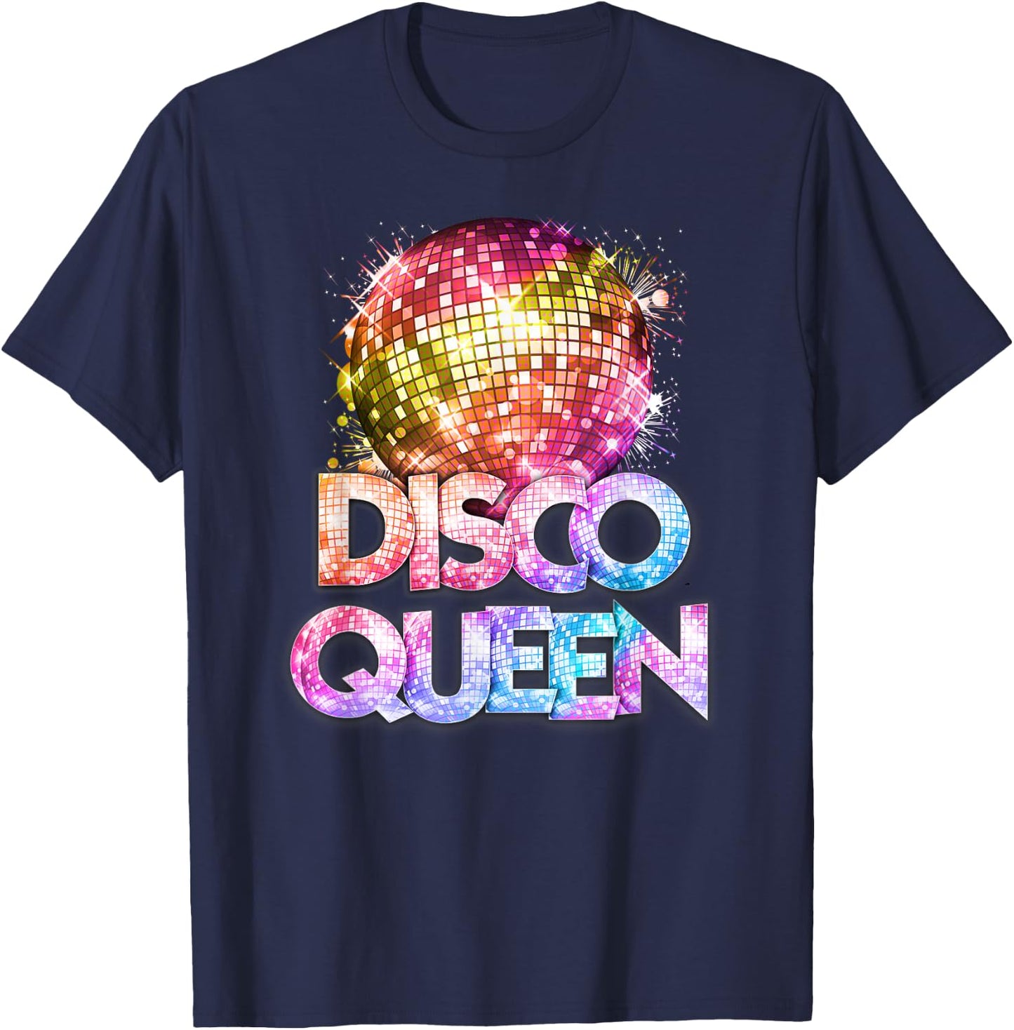 Disco Queen - 70's Disco Themed Vintage Seventies Costume T-Shirt - T-Shirt | Navy