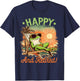 Retired Coworker Frog Retirement Party Beach Happy & Retired T-Shirt - T-Shirt | Navy