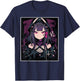 Anime Girl Gothic Waifu Japanese Aesthetic Kawaii Otaku T-Shirt - T-Shirt | Navy