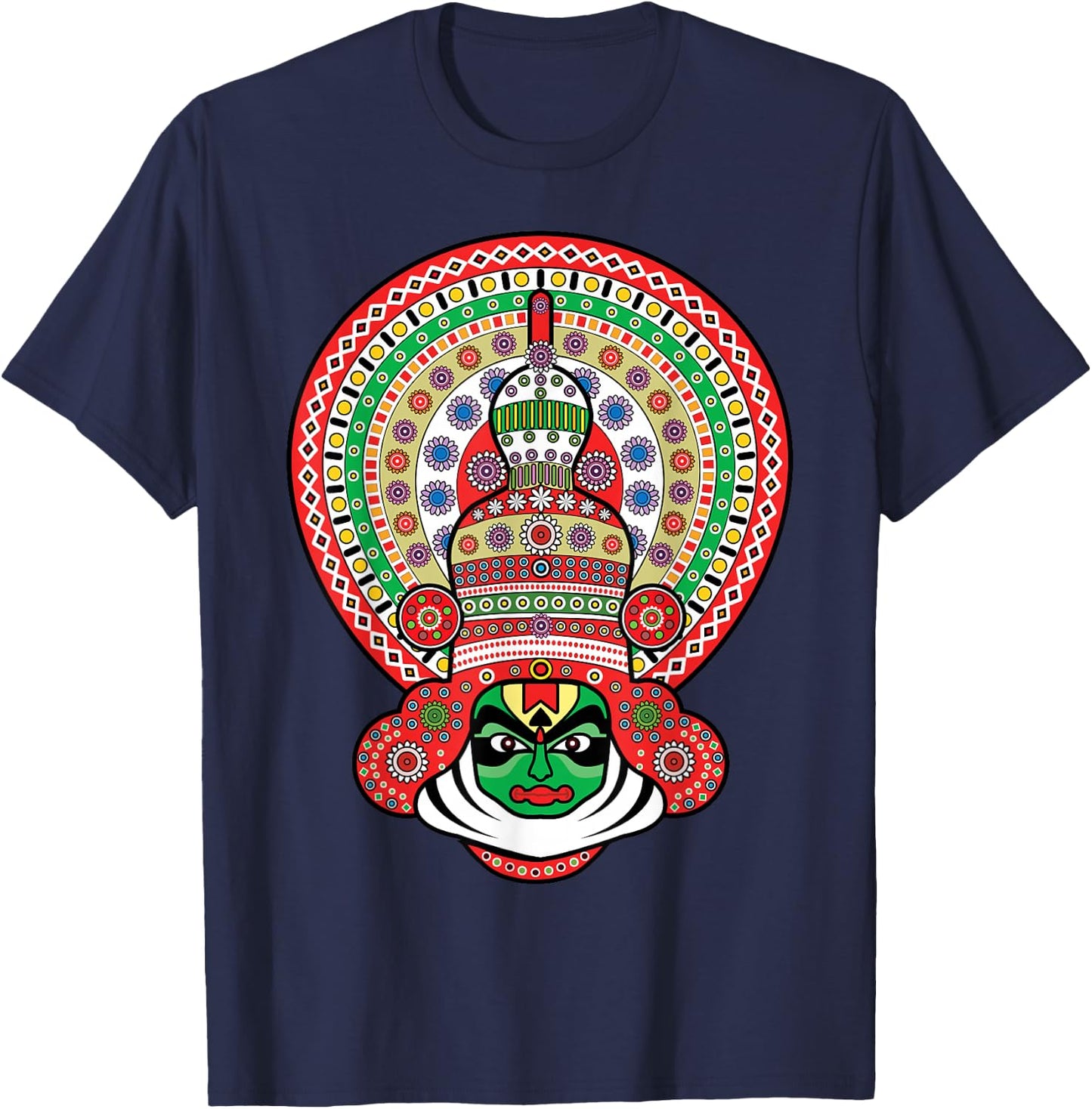 Kathakali, Indian Traditional, Cultural Dance T-Shirt - T-Shirt | Navy