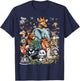 Zoo Animals Wildlife Safari Jungle Zoo Birthday Party T-Shirt - T-Shirt | Navy