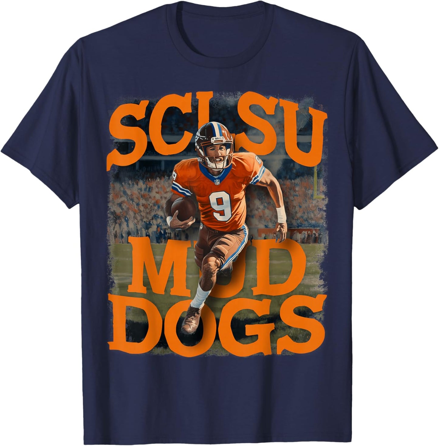 SCLSU Mud Dogs - Bobby Boucher #9 T-Shirt - T-Shirt | Navy