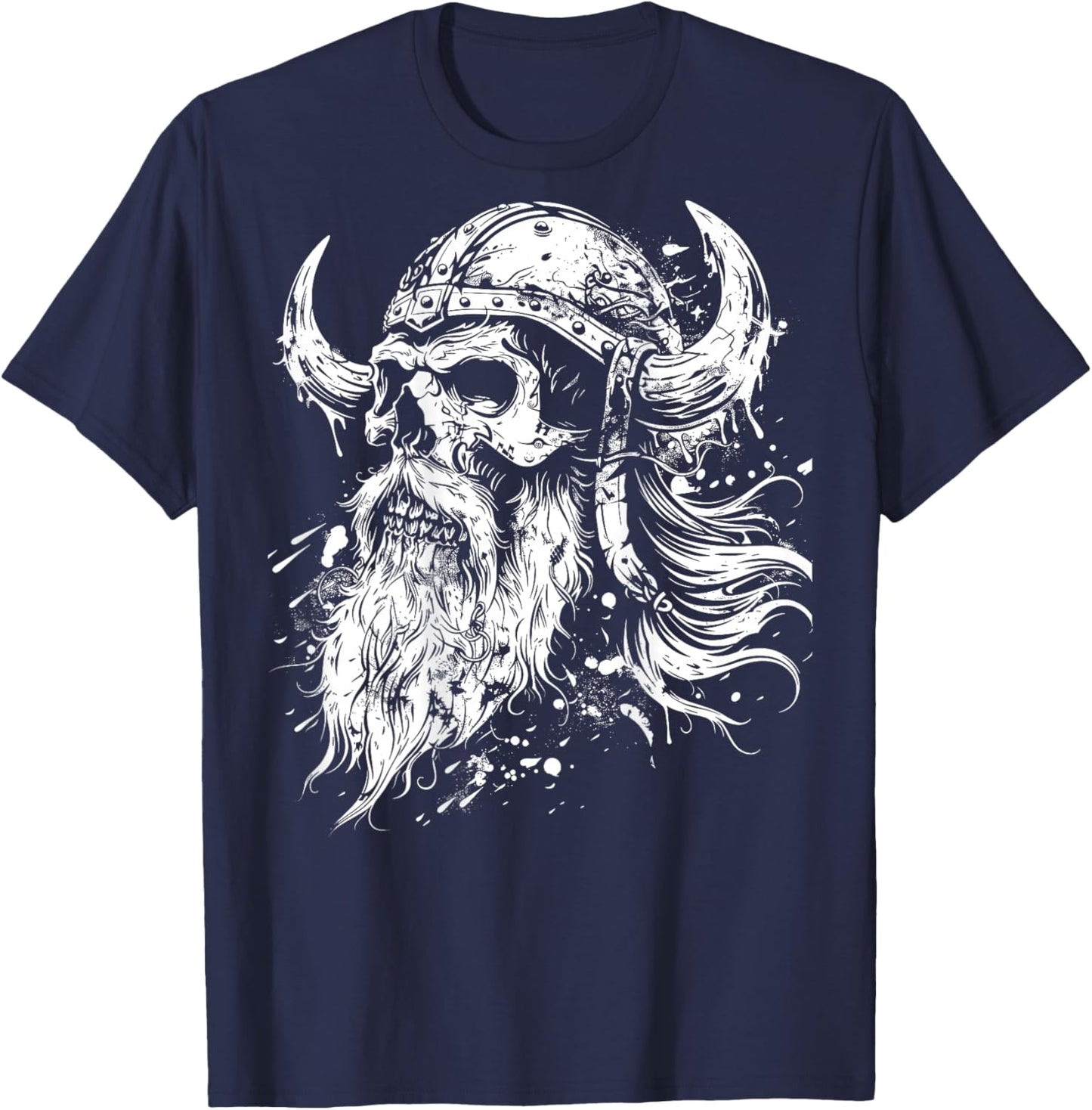 Viking Backprint T-Shirt - T-Shirt | Navy