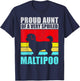 Proud Aunt of a very spoiled Maltipoo Aunt T-Shirt - T-Shirt | Navy