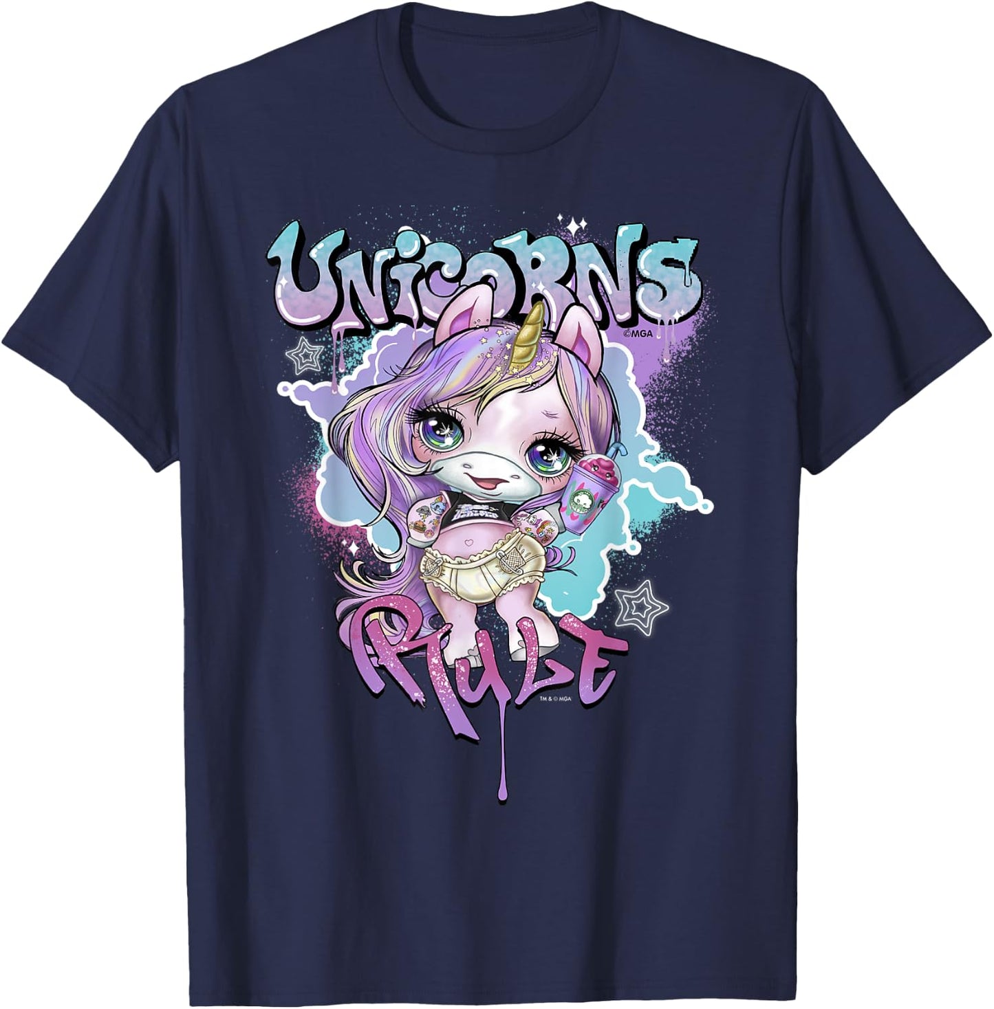 Poopsie Slime Surprise Unicorns Rule T-Shirt - T-Shirt | Navy