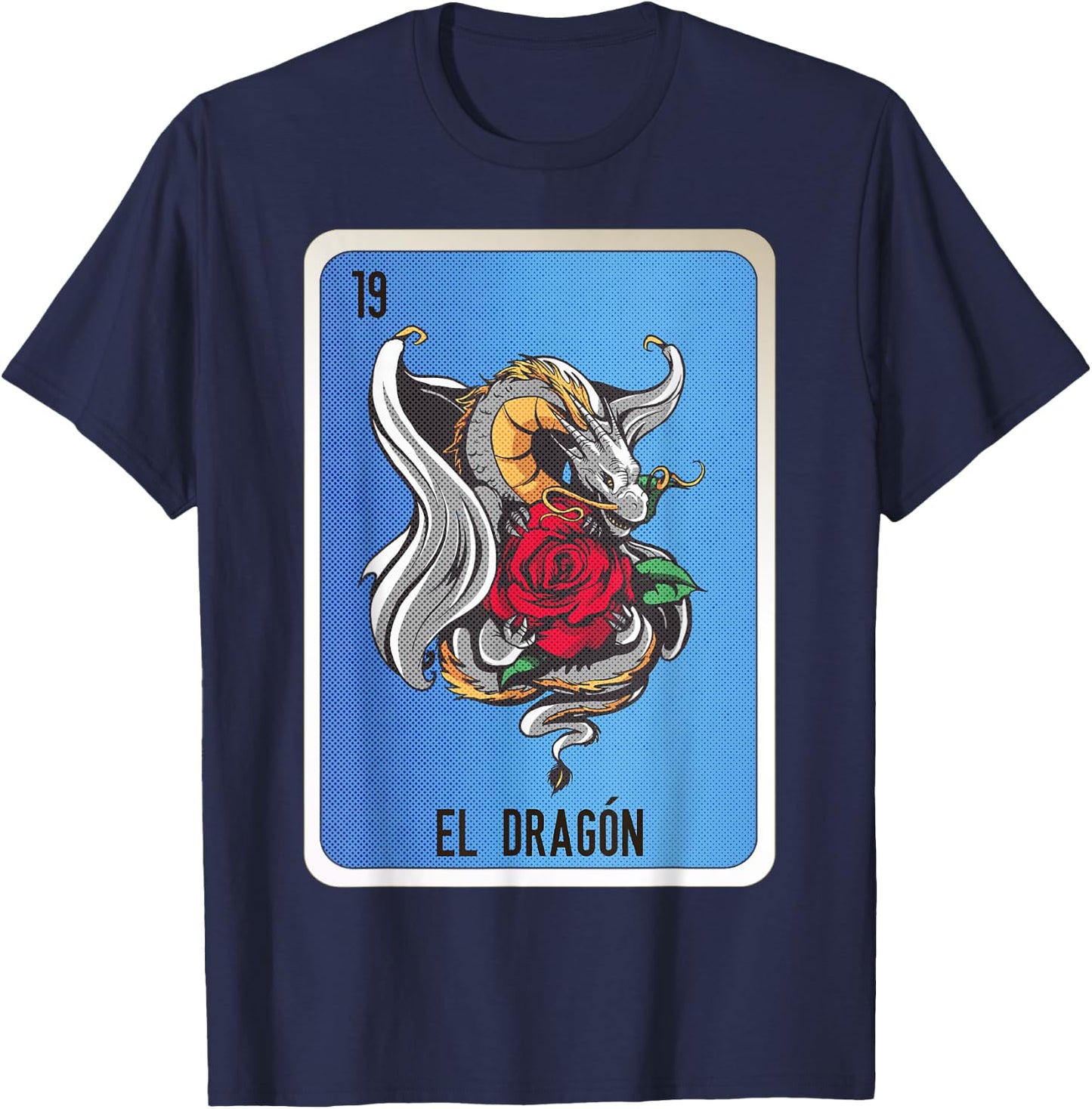 El Dragon Mexican Slang Chicano Bingo Cards T-Shirt - T-Shirt | Navy