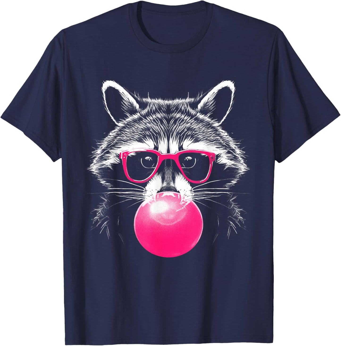 Raccoon Bubblegum T-Shirt - T-Shirt | Navy