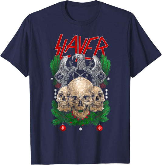 Slayer Eagle Skull And Pine T-Shirt - T-Shirt | Navy