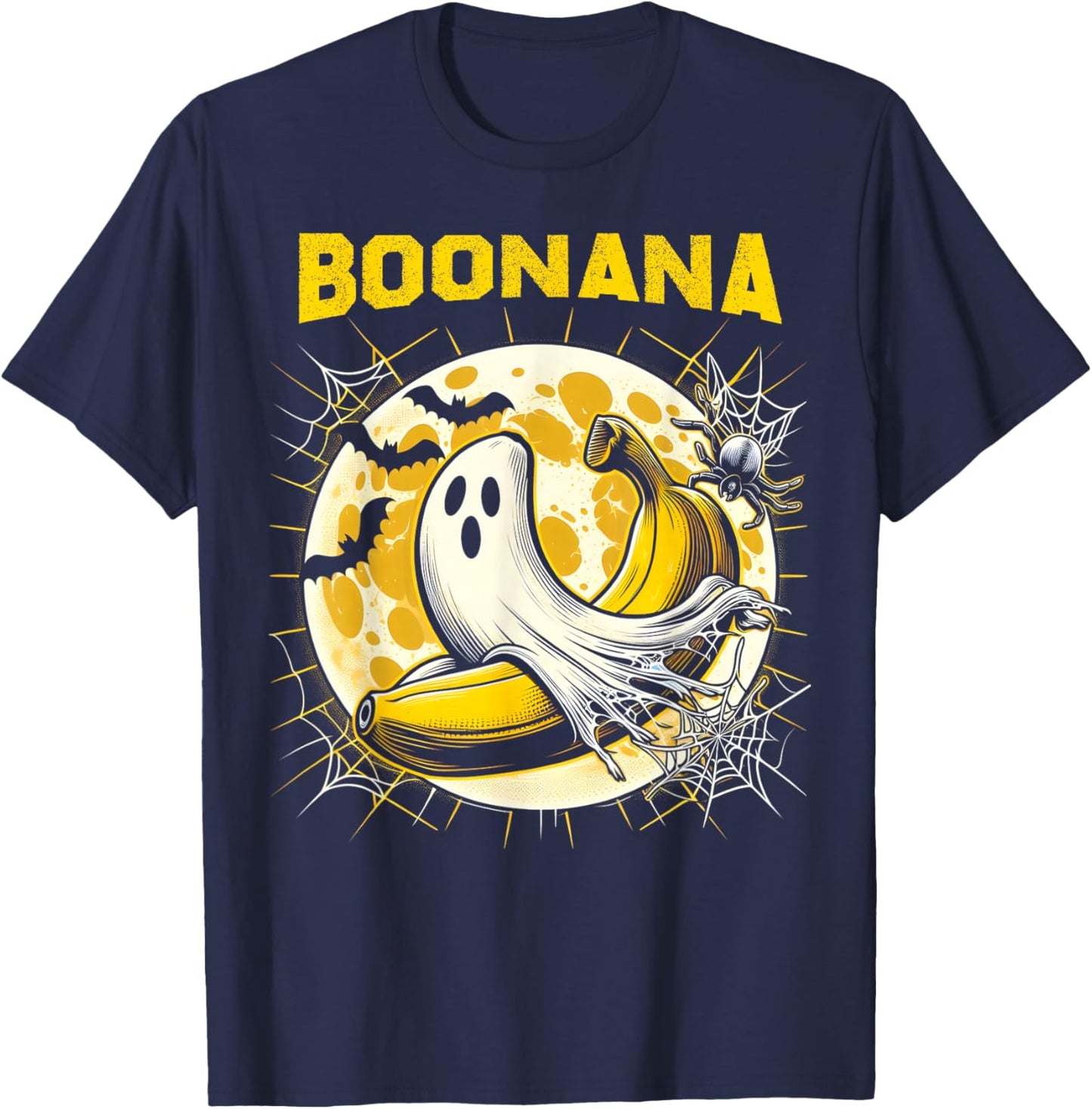 Boonana Ghost Costume Funny Banana Ghost Boonana Halloween T-Shirt - T-Shirt | Navy