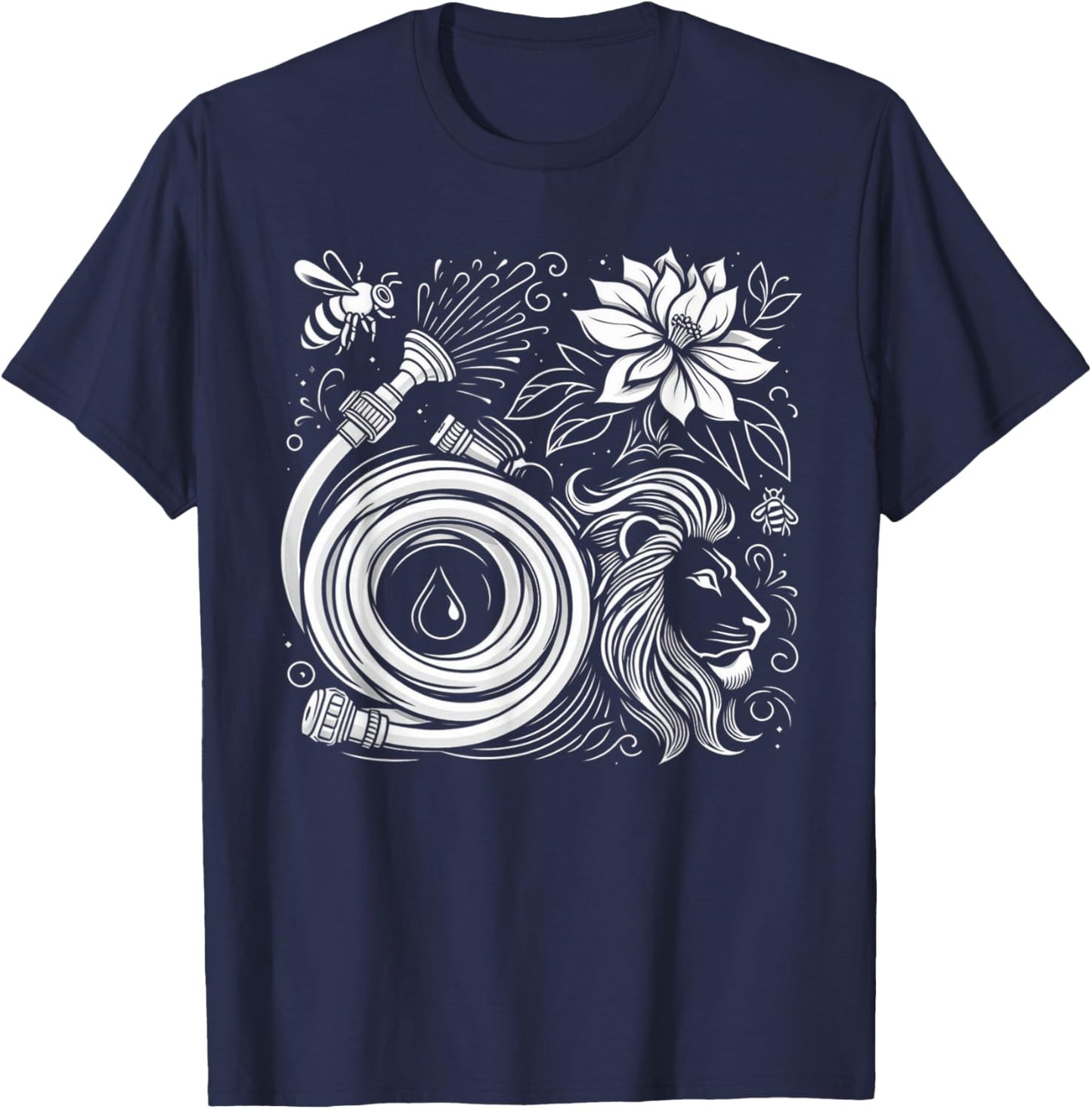 Funny Hose Bee Lion T-Shirt - T-Shirt | Navy