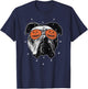 English Dog Wearing Pumpkin Sunglasses | Halloween Bulldog Women Kids T-Shirt - T-Shirt | Navy