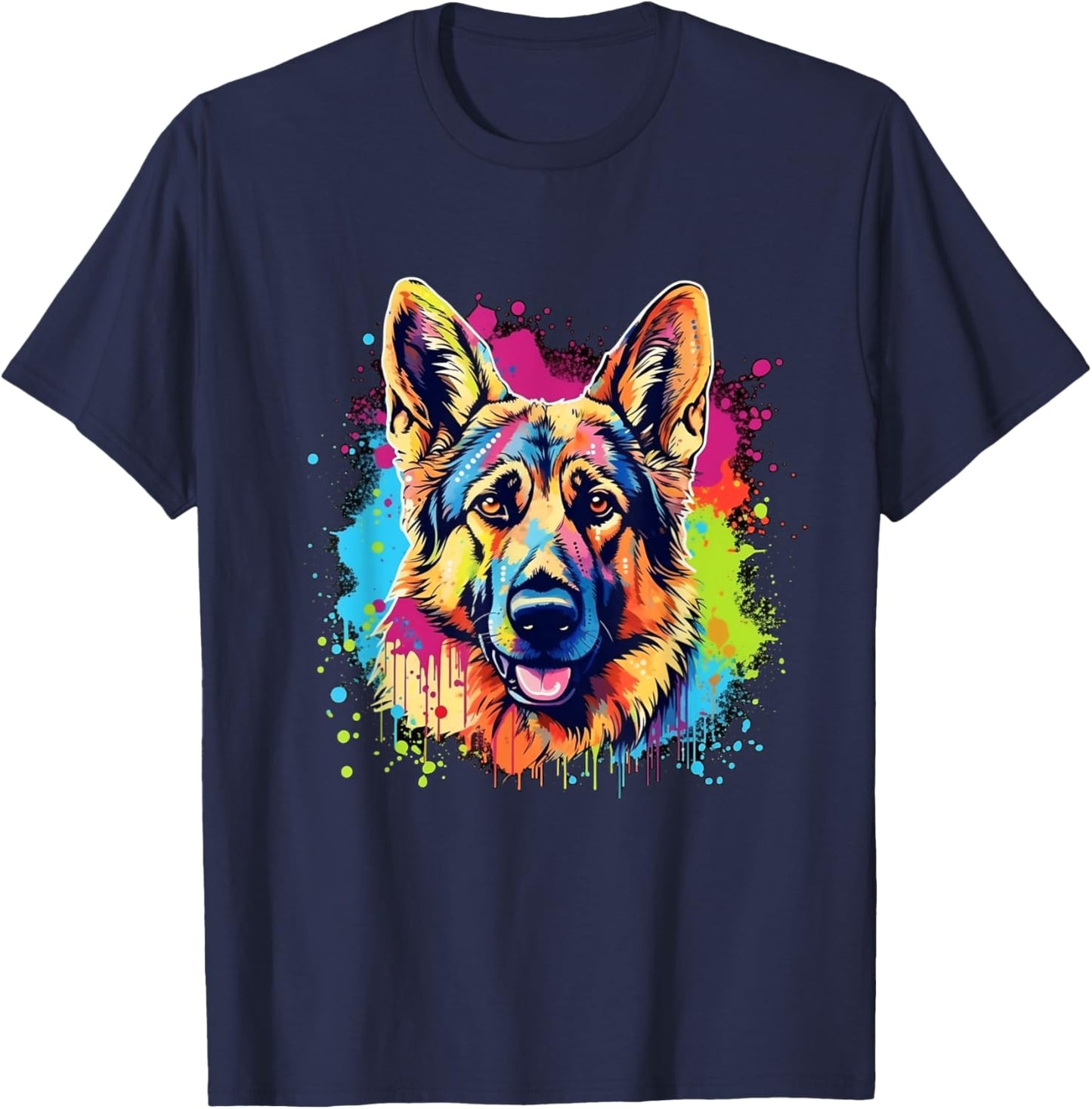 German Shepherd Men Women Kids T-Shirt - T-Shirt | Navy