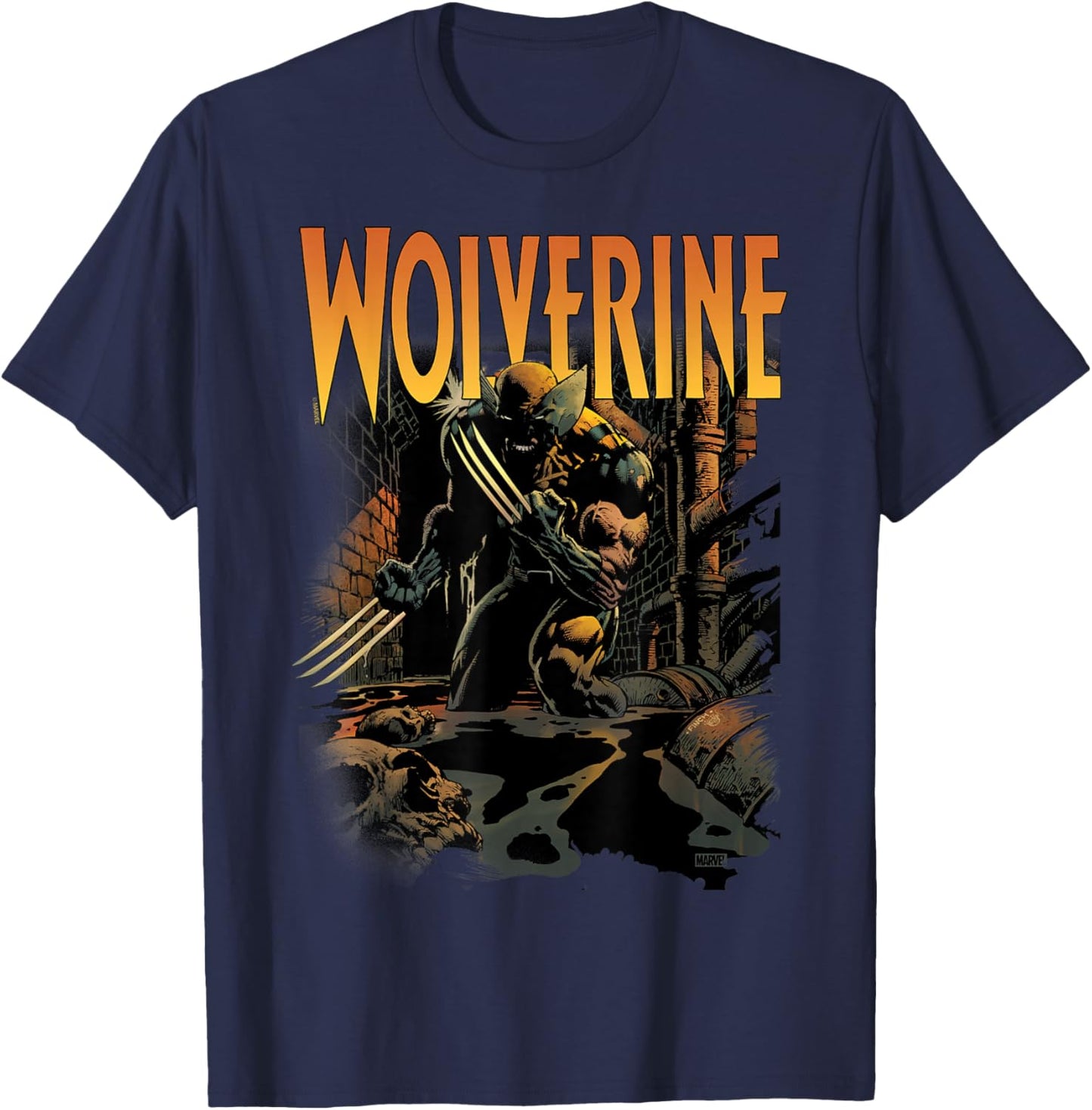 Wolverine - Comic Cover T-Shirt - T-Shirt | Navy
