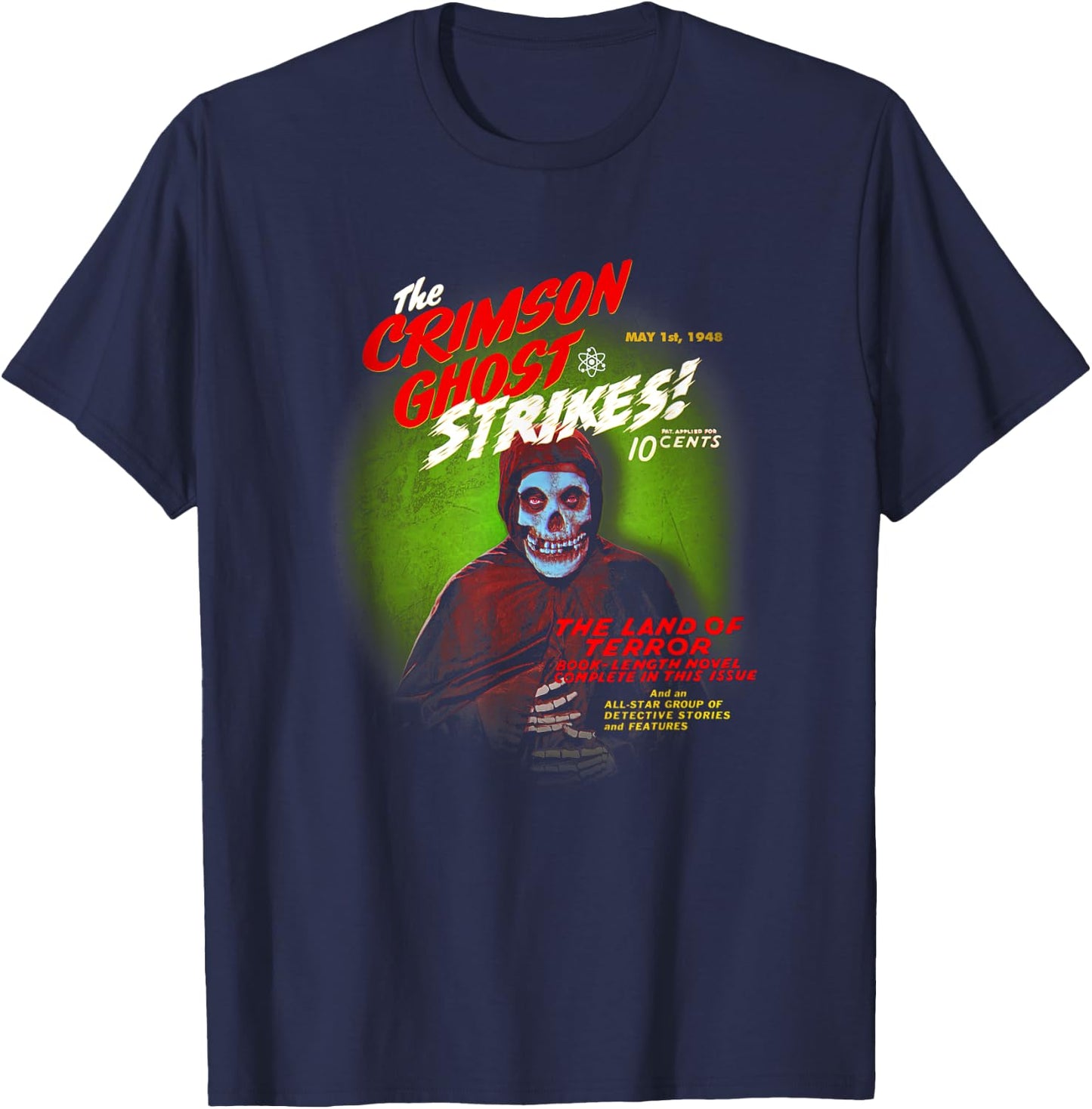The Crimson Ghost Strikes! T-Shirt - T-Shirt | Navy