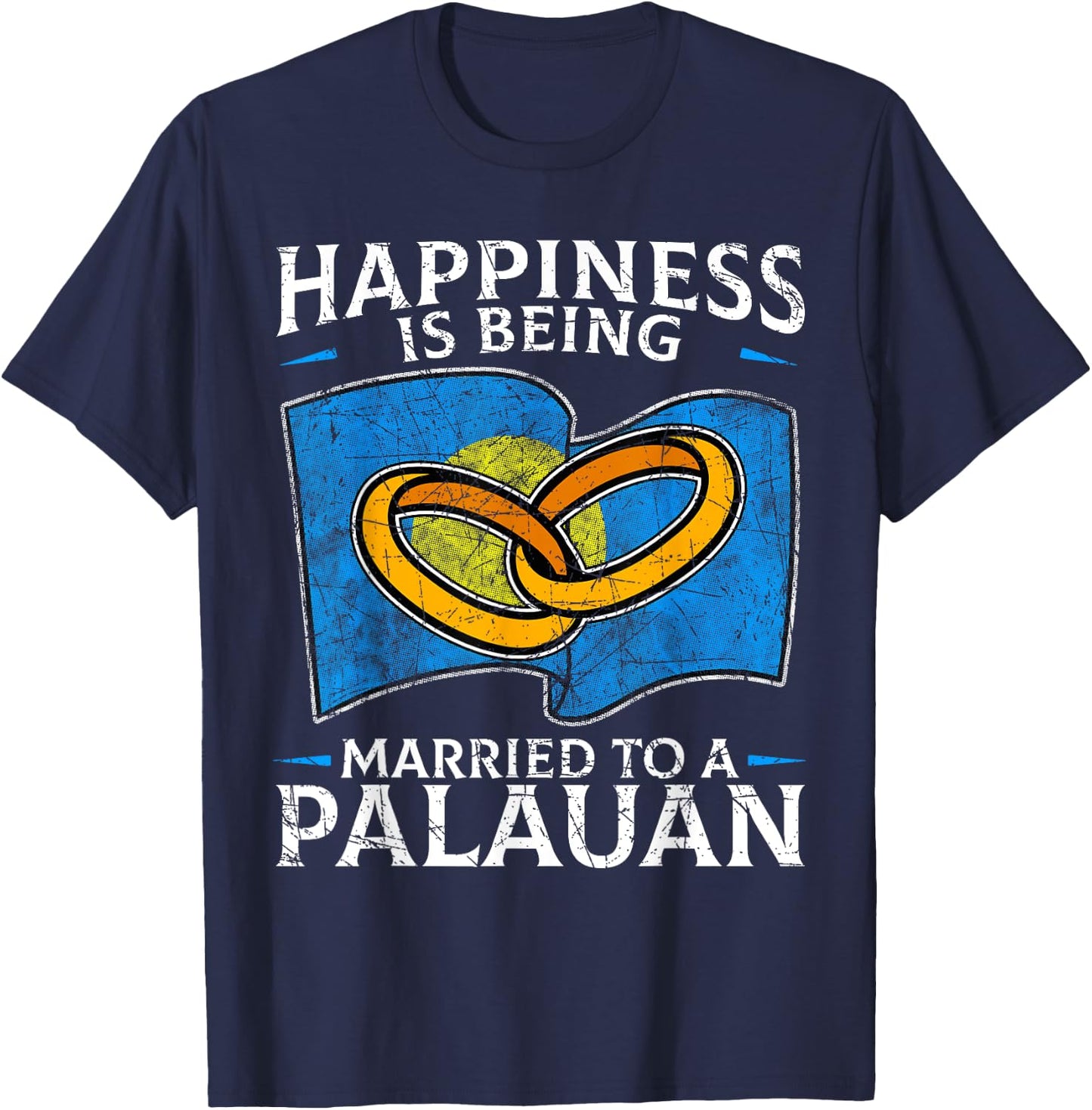 Palauan Wedding Republic of Palau Heritage Marriage T-Shirt - T-Shirt | Navy