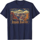 Grand Canyon - US National Park Vintage Men Women Kids Retro T-Shirt - T-Shirt | Navy