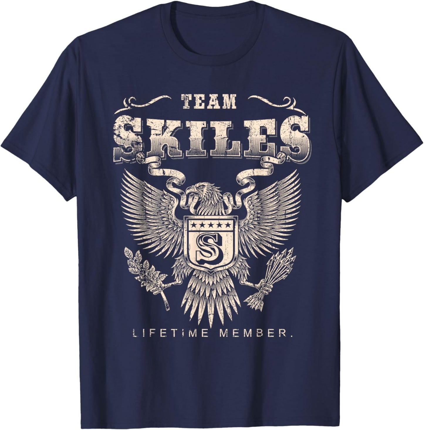 Team SKILES Family Name Lifetime Member T-Shirt - T-Shirt | Navy