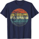 Sloth Lover Gifts Retro Sunset Funny Animal Sloth Silhouette T-Shirt - T-Shirt | Navy