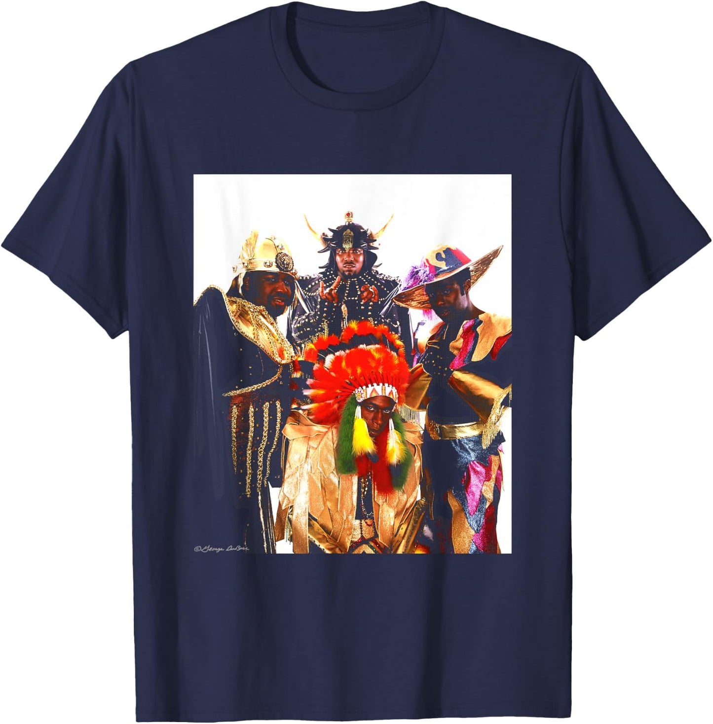 Afrika Bambaataa And Soul Sonic Force By George DuBose T-Shirt - T-Shirt | Navy