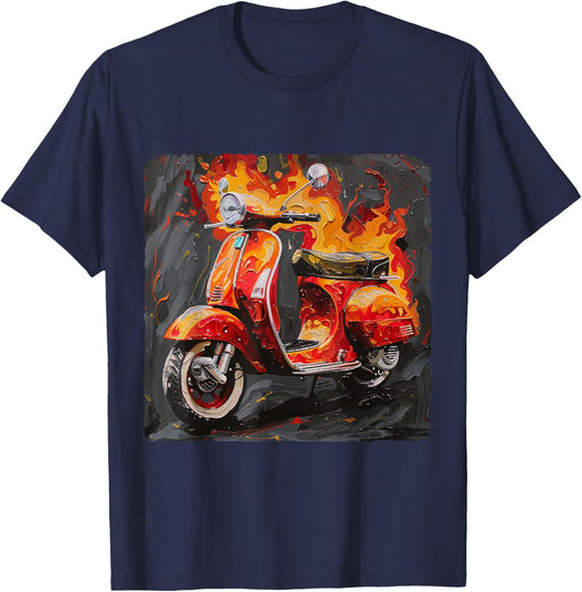 Motorroller Mofa Moped Scooter Rollerfahrer Geschenke T-Shirt - T-Shirt | Navy
