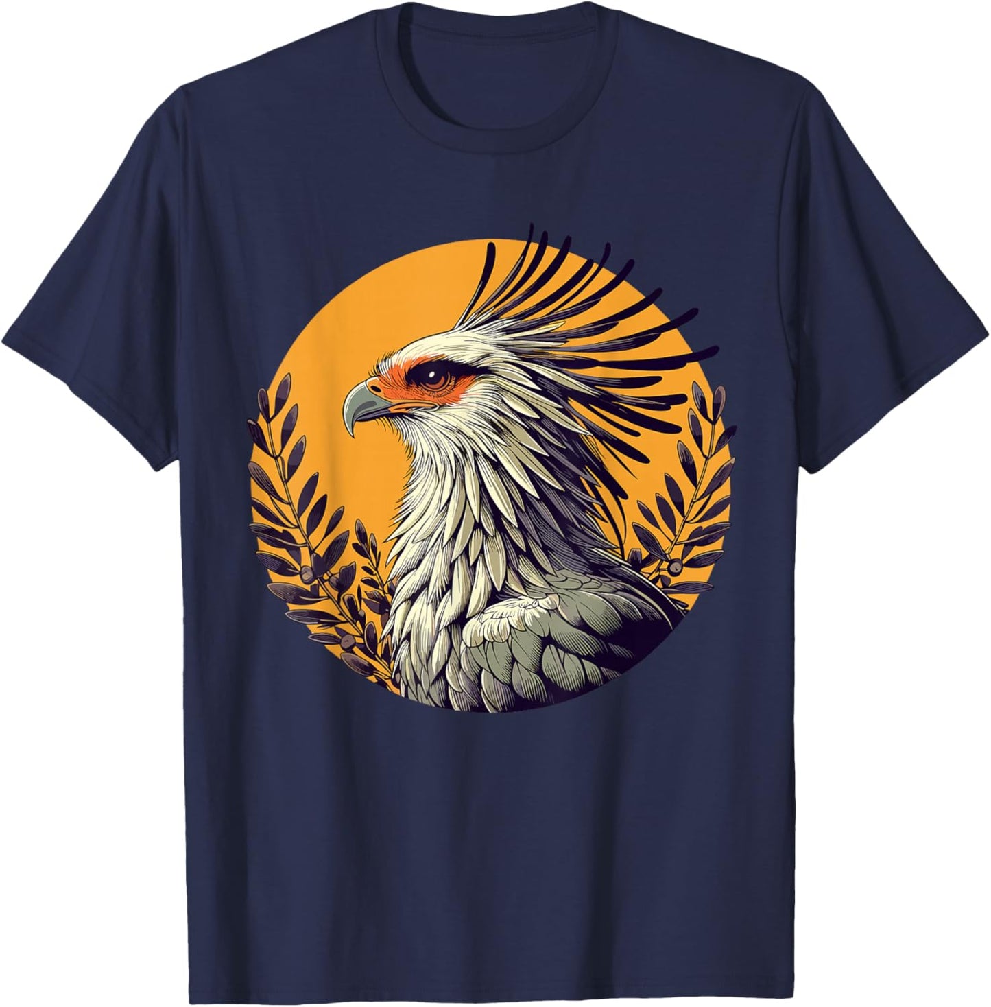 Secretarybird Secretary Bird T-Shirt - T-Shirt | Navy