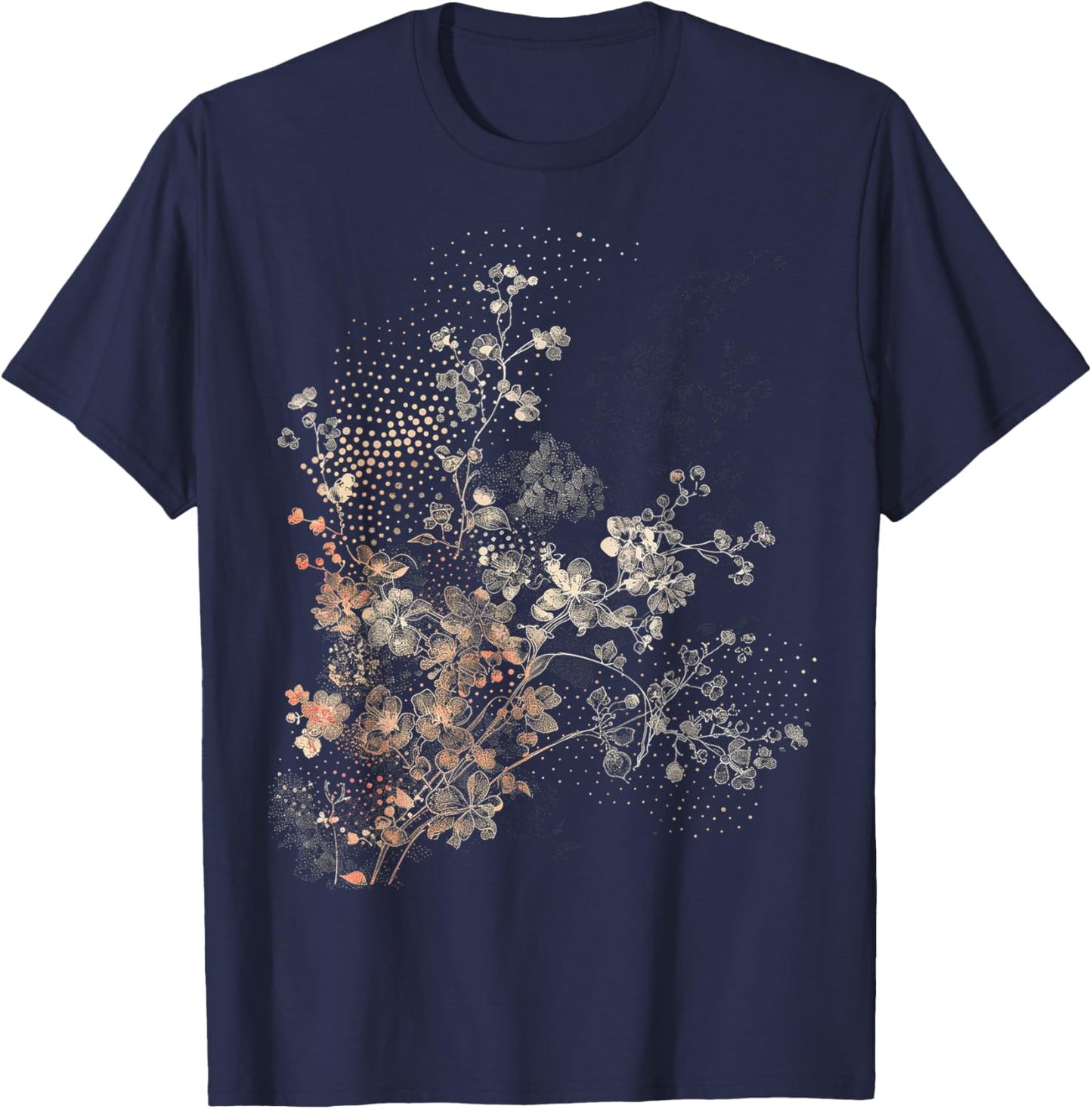 Floral Botanical T-Shirt - T-Shirt | Navy