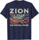 Zion National Park , Small, Grey T-Shirt - T-Shirt | Navy