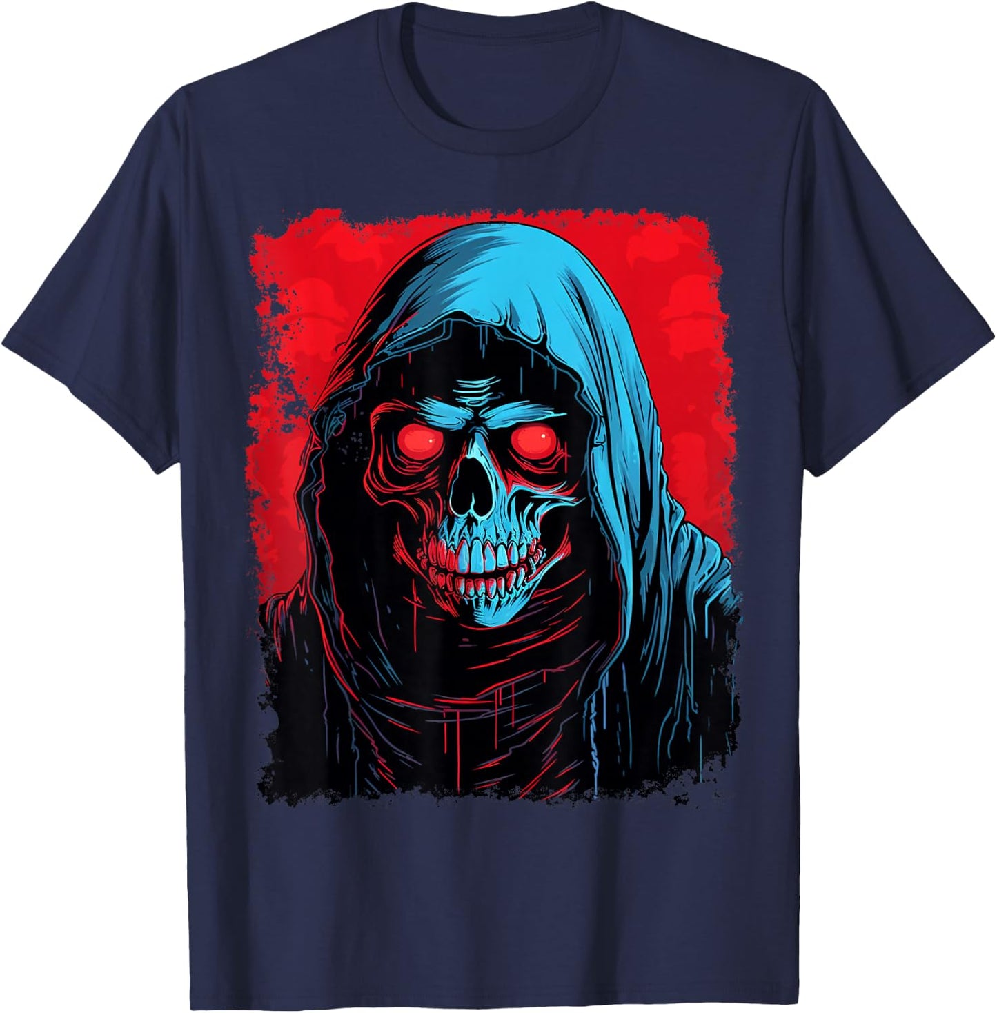 Pop Art Grim Reaper Death T-Shirt - T-Shirt | Navy